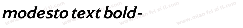 modesto text bold字体转换